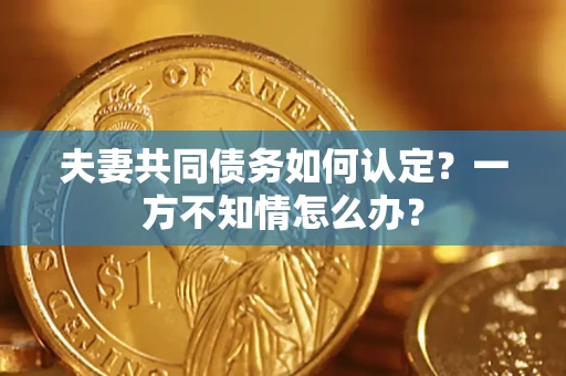 济南夫妻共同债务如何认定？一方不知情怎么办？