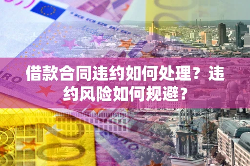 济南借款合同违约如何处理？违约风险如何规避？