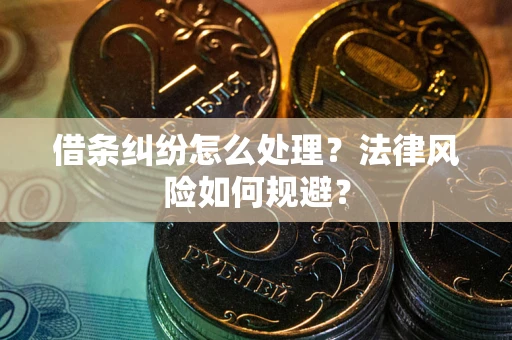 济南借条纠纷怎么处理？法律风险如何规避？