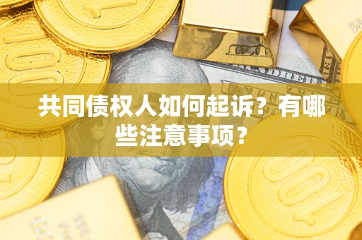 济南共同债权人如何起诉？有哪些注意事项？