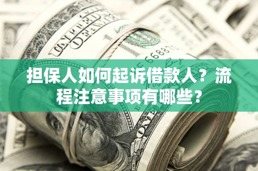 济南担保人如何起诉借款人？流程注意事项有哪些？